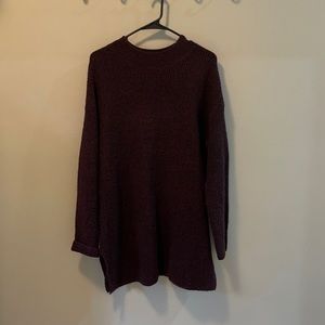 Tunic length sweater